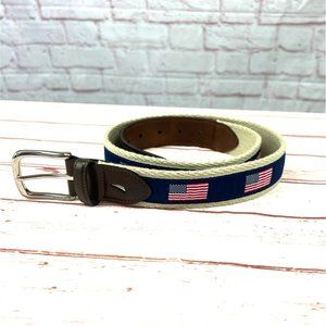 Nautica Men's Surcingle American Flag Belt Blue Red Great Condition Size 36